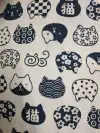 Cotton and linen printing, colorful squares details Picture